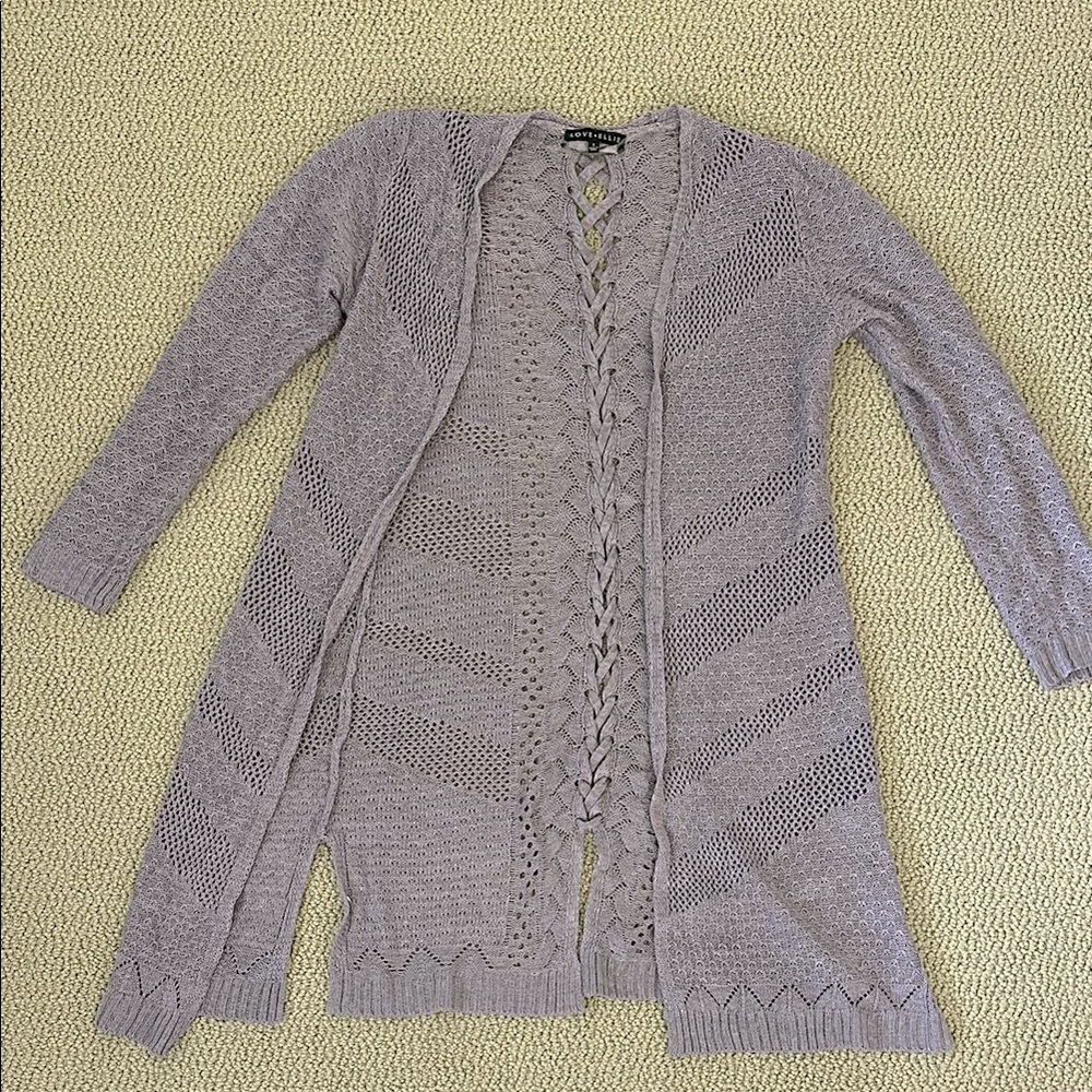 Lavender Knit Cardigan